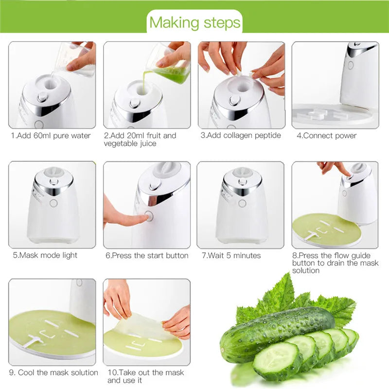Title: Smart DIY Face Mask Maker – Fruit & Collagen Infusion 🏷 Tags: Beauty & Health, Massage & Relaxation, Skincare Essentials, Self-Care